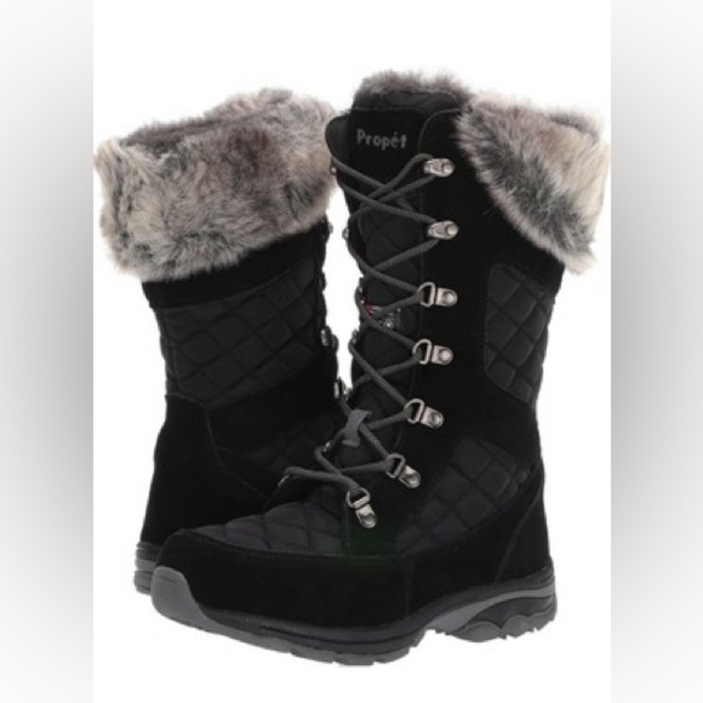 Propet Women's Black Quilted Winter Boots